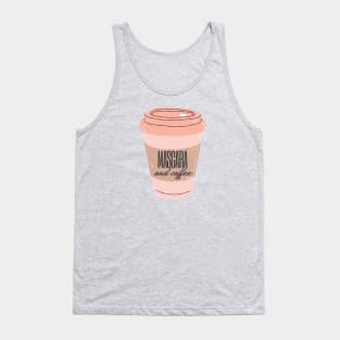 All I Need Is Mascara and Coffee - pastel pink and girly Tank Top